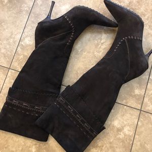 Tall Brown Suede Boots